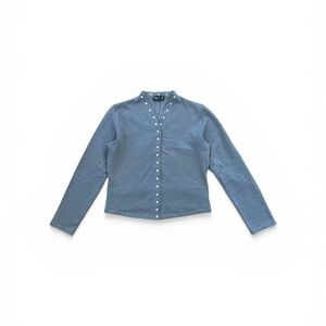 agnes b. Snap Front V Neck Cardigan